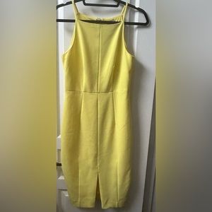 H&M yellow midi dress